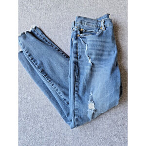 Nicole Miller Women's Jeans SOHO Hi Rise Ankle Skinny Unhemmed Size 4 (28x25)